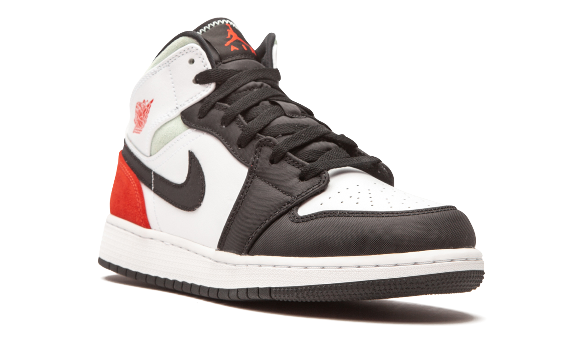 Air Jordan 1 Mid SE GS "Red / Grey / Black Toe" BQ6931 100