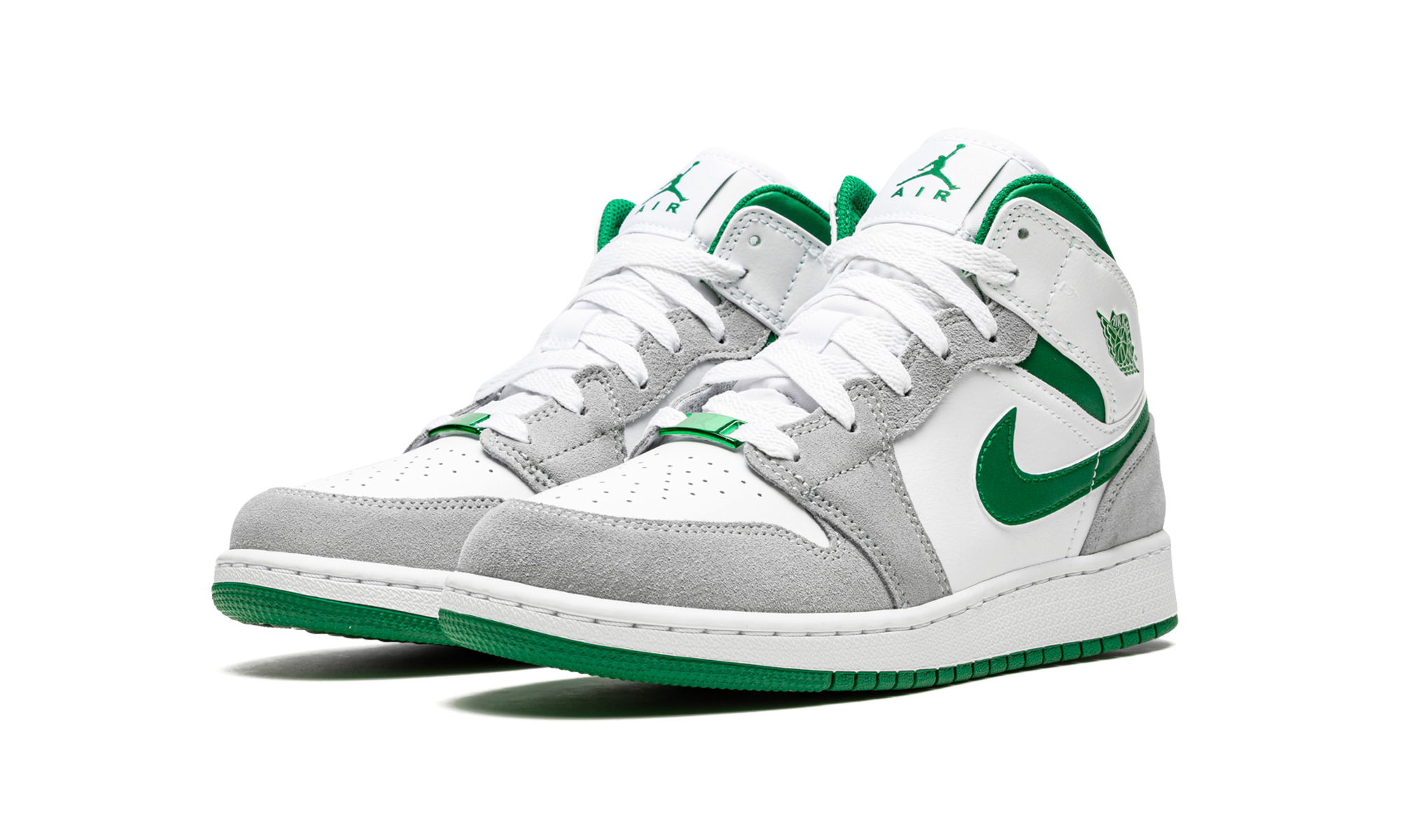 Air Jordan 1 Mid SE GS "Grey / Pine Green" DC7248 103