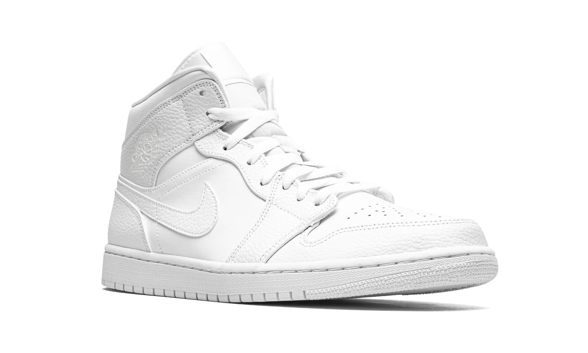 Air Jordan 1 Mid "Triple White" 554724 130