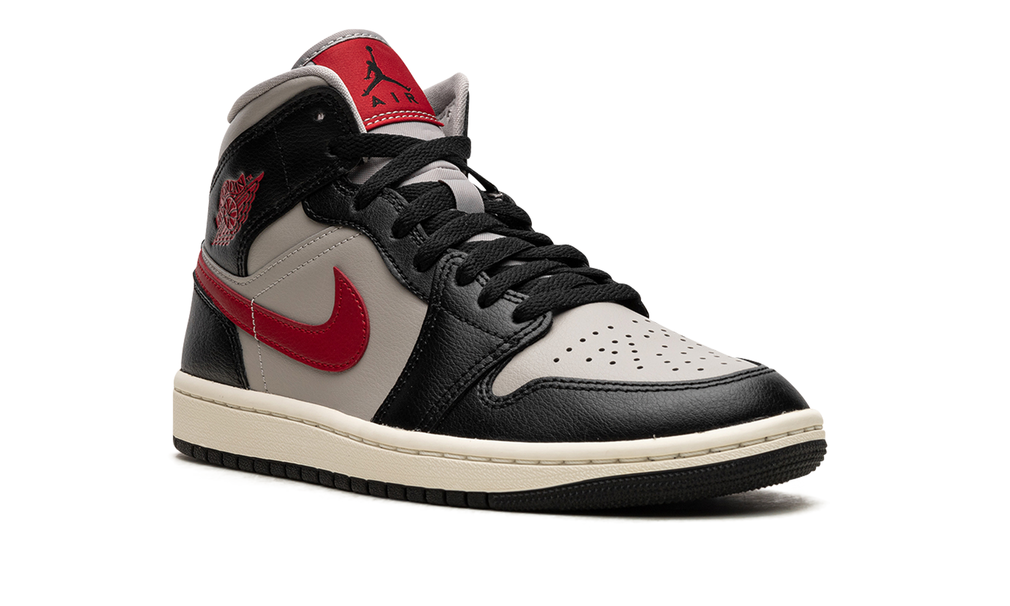AIR JORDAN 1 MID WMNS "Black / Gym Red / College Grey" BQ6472 060