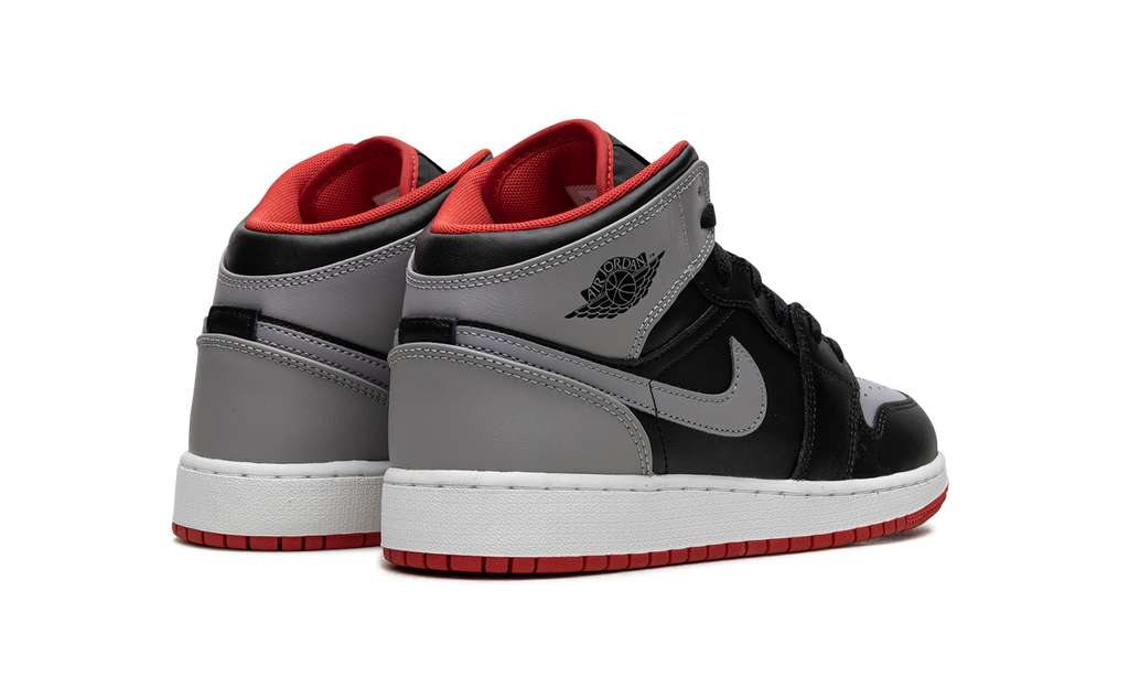 AIR JORDAN 1 MID GS "Black Grey Red" DQ8423 006