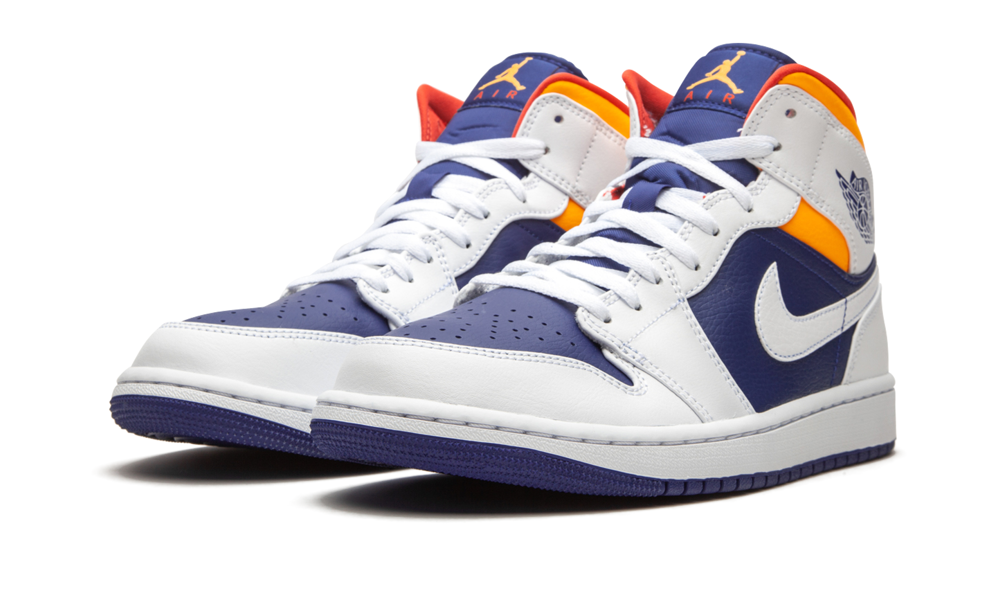 Air Jordan 1 Mid "Royal Blue / Laser Orange" 554724 131