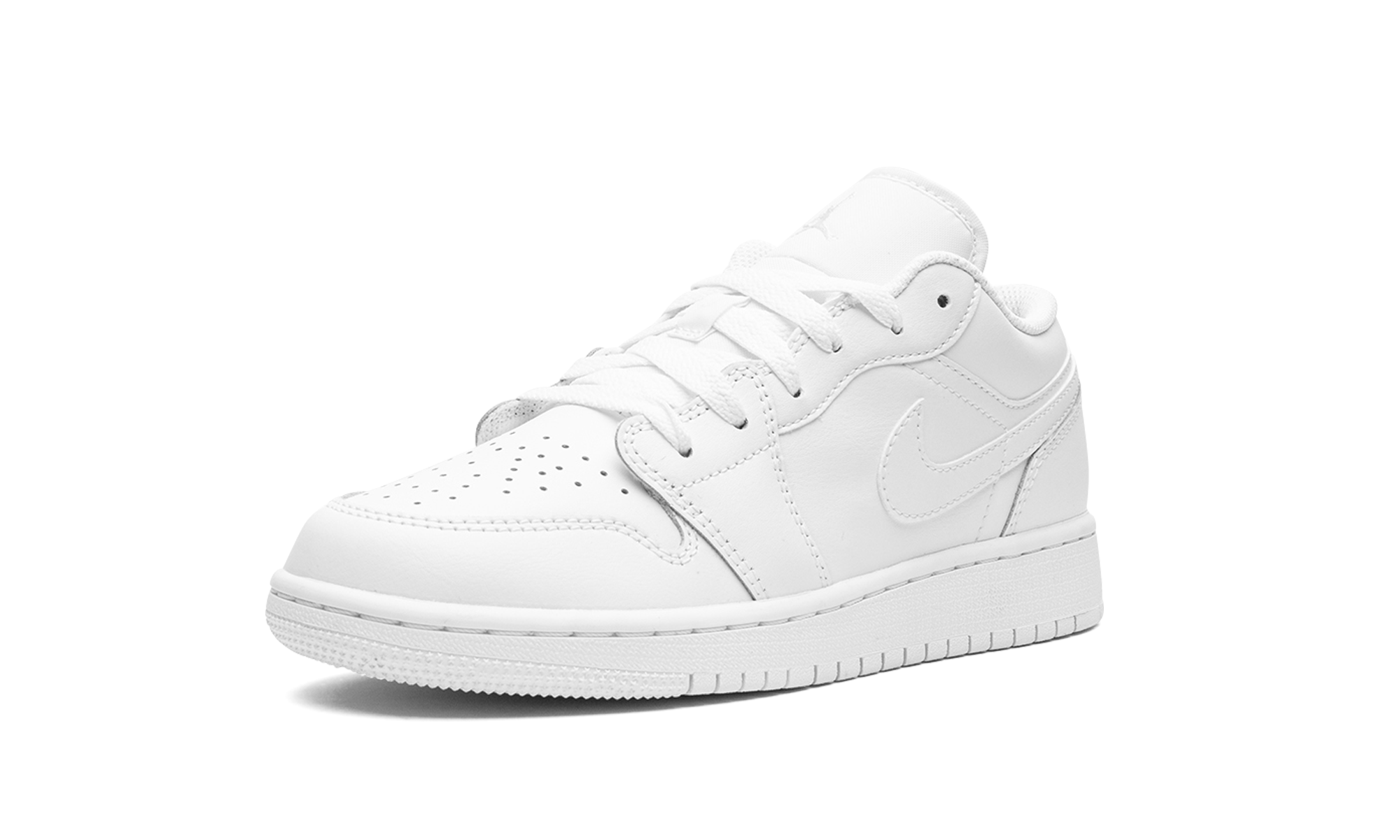 Air Jordan 1 Low GS "Triple White" 553560 136