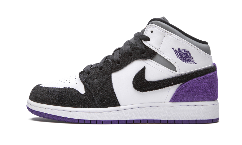 Air Jordan 1 Mid SE GS "Court Purple Suede" BQ6931 105
