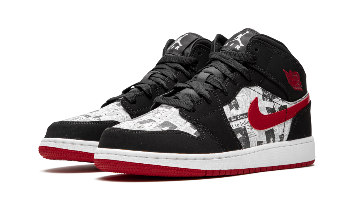 Air Jordan 1 MID SE GS "Newspaper" BQ6931 061