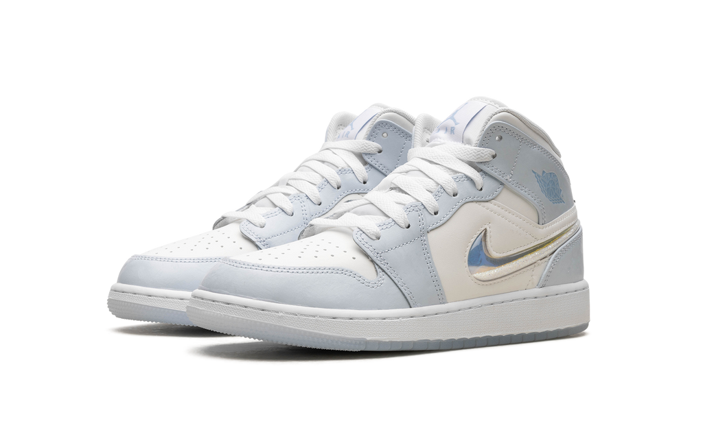 AIR JORDAN 1 MID SE GS "GLITTER SWOOSH" FQ9117 400