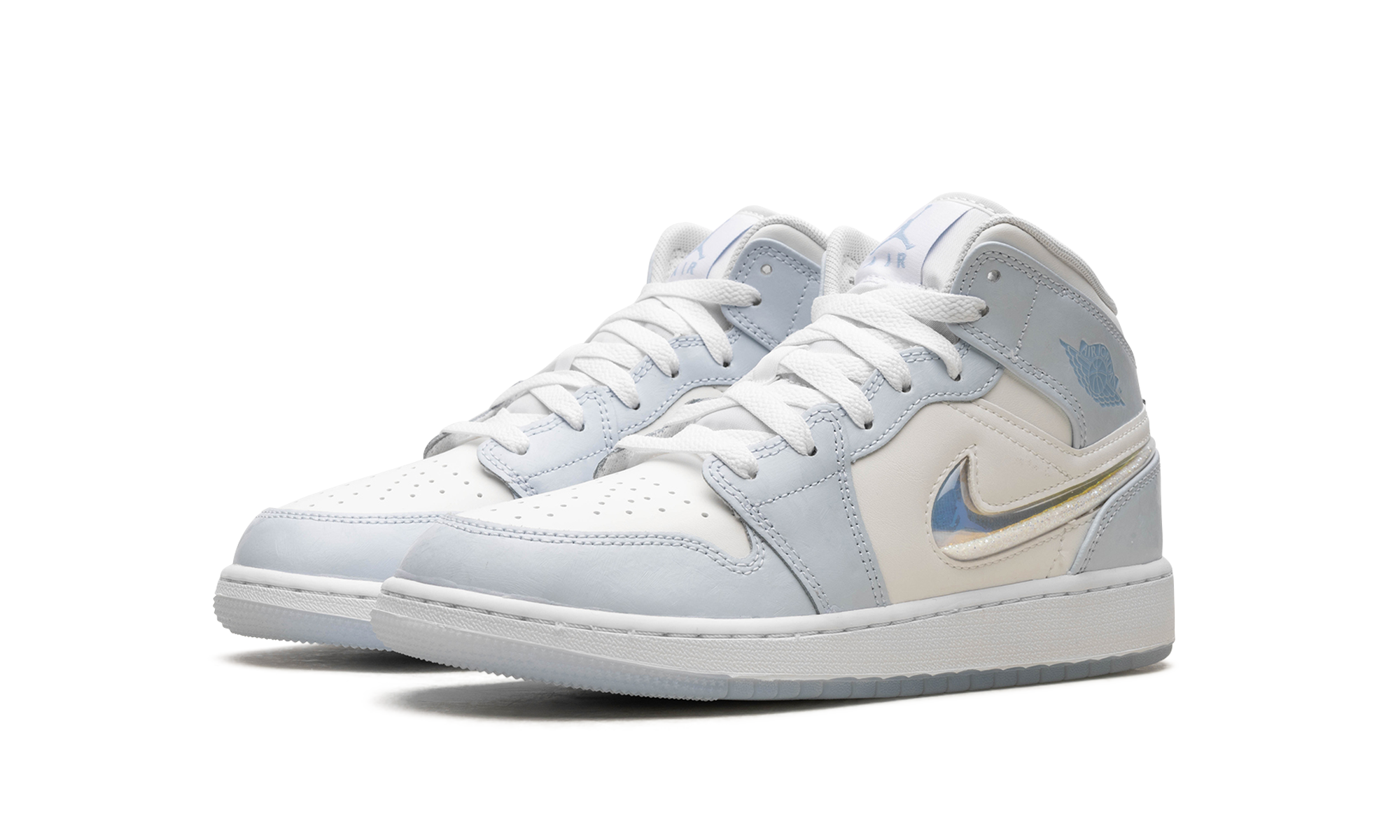 AIR JORDAN 1 MID SE GS "GLITTER SWOOSH" FQ9117 400