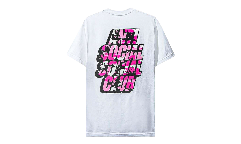 Blocked Camo Logo Short Sleeve T-Shirt "White Pink" ASSC071
