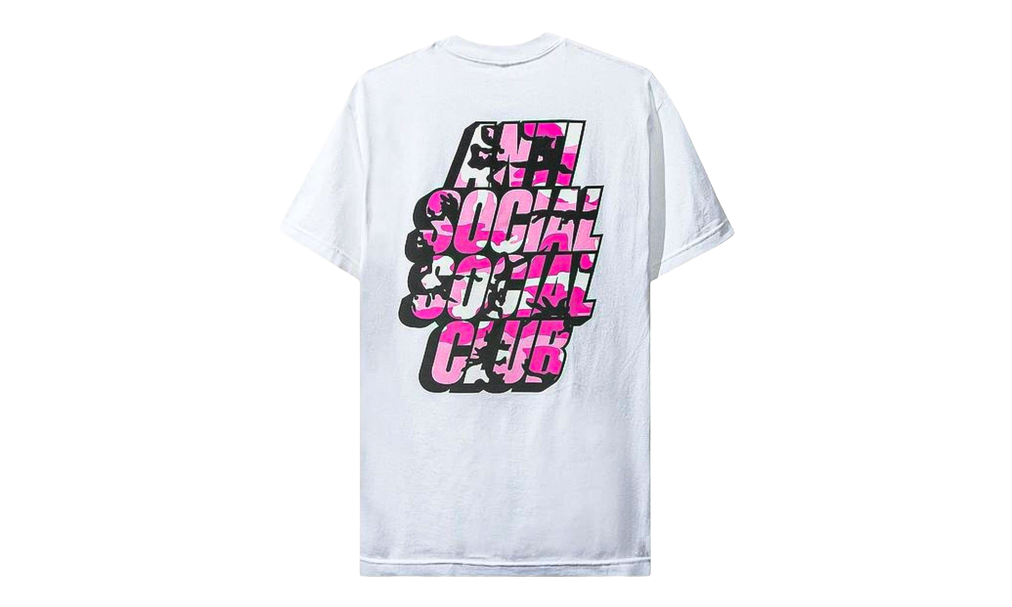 Blocked Camo Logo Short Sleeve T-Shirt "White Pink" ASSC071