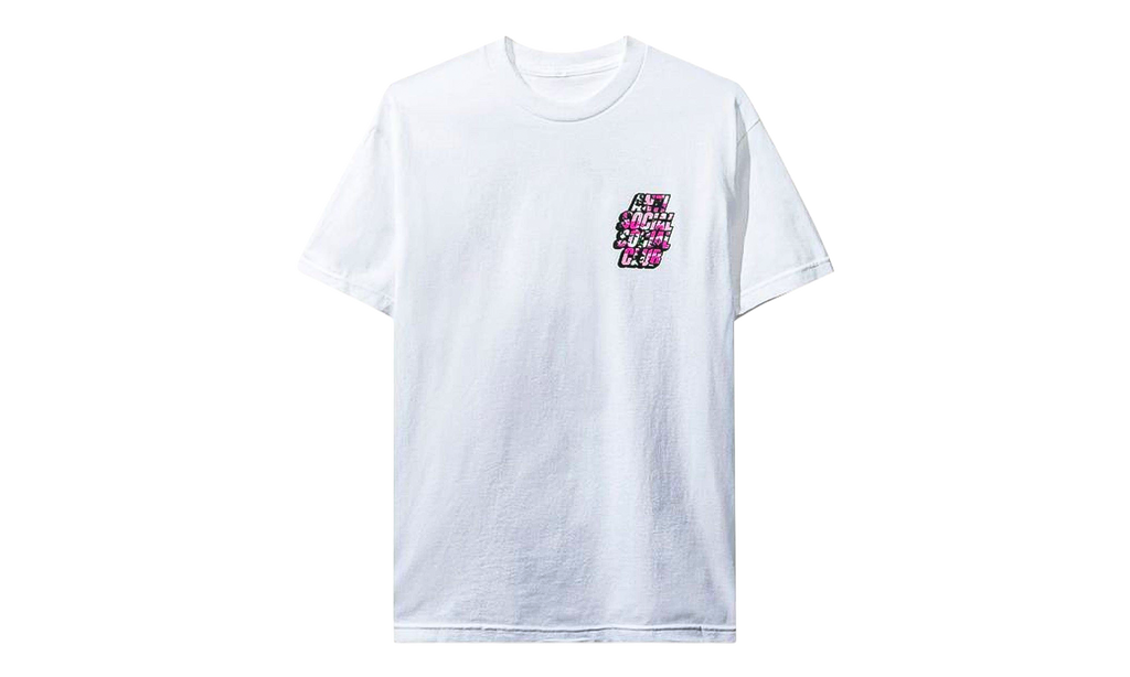 Blocked Camo Logo Short Sleeve T-Shirt "White Pink" ASSC071