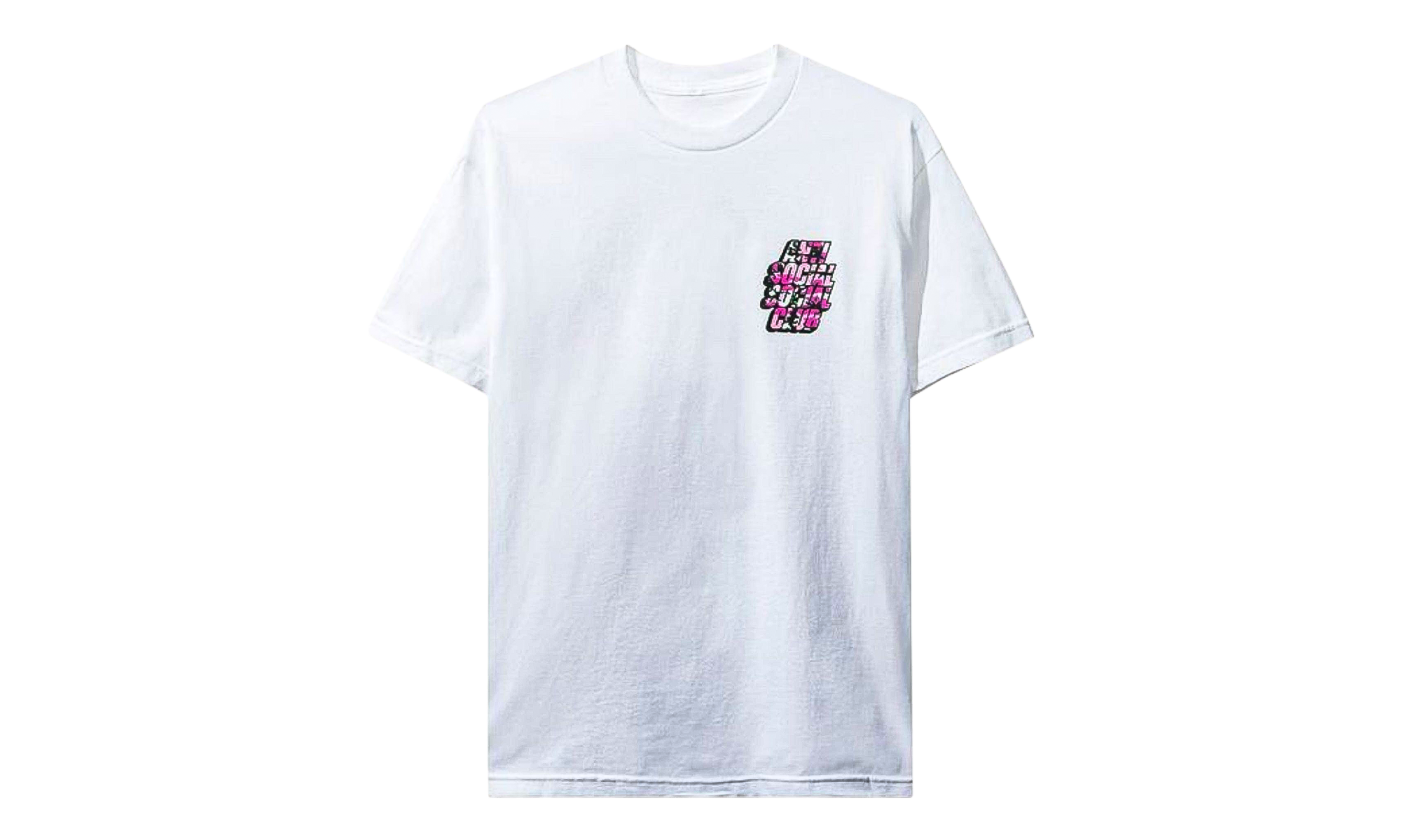 Blocked Camo Logo Short Sleeve T-Shirt "White Pink" ASSC071