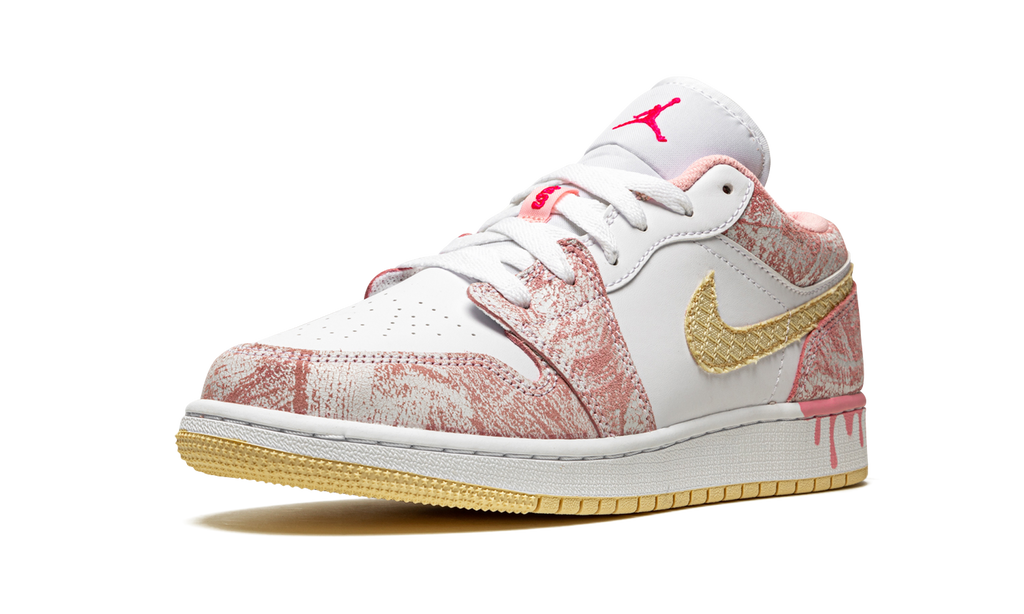 Air Jordan 1 Low SE GS "Paint Drip" CW7104 601