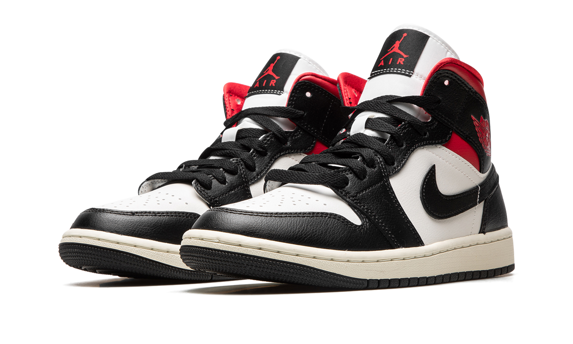 AIR JORDAN 1 MID WMNS "Black / Gym Red / Sail" BQ6472 061