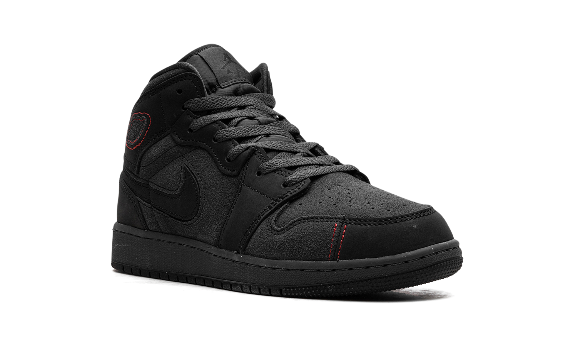 Air Jordan 1 Mid GS "BLACK SUEDE" FQ7742 001