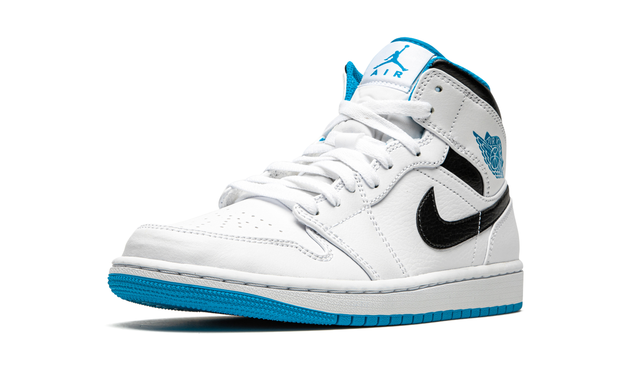 Air Jordan 1 Mid "White / Laser Blue" 554724 141