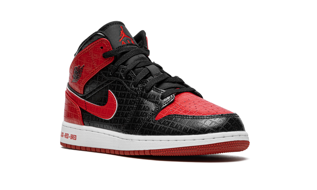 Air Jordan 1 Mid GS "Bred Text" DM9650 001