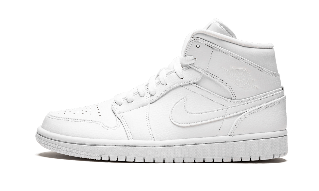 Air Jordan 1 Mid "Triple White" 554724 129
