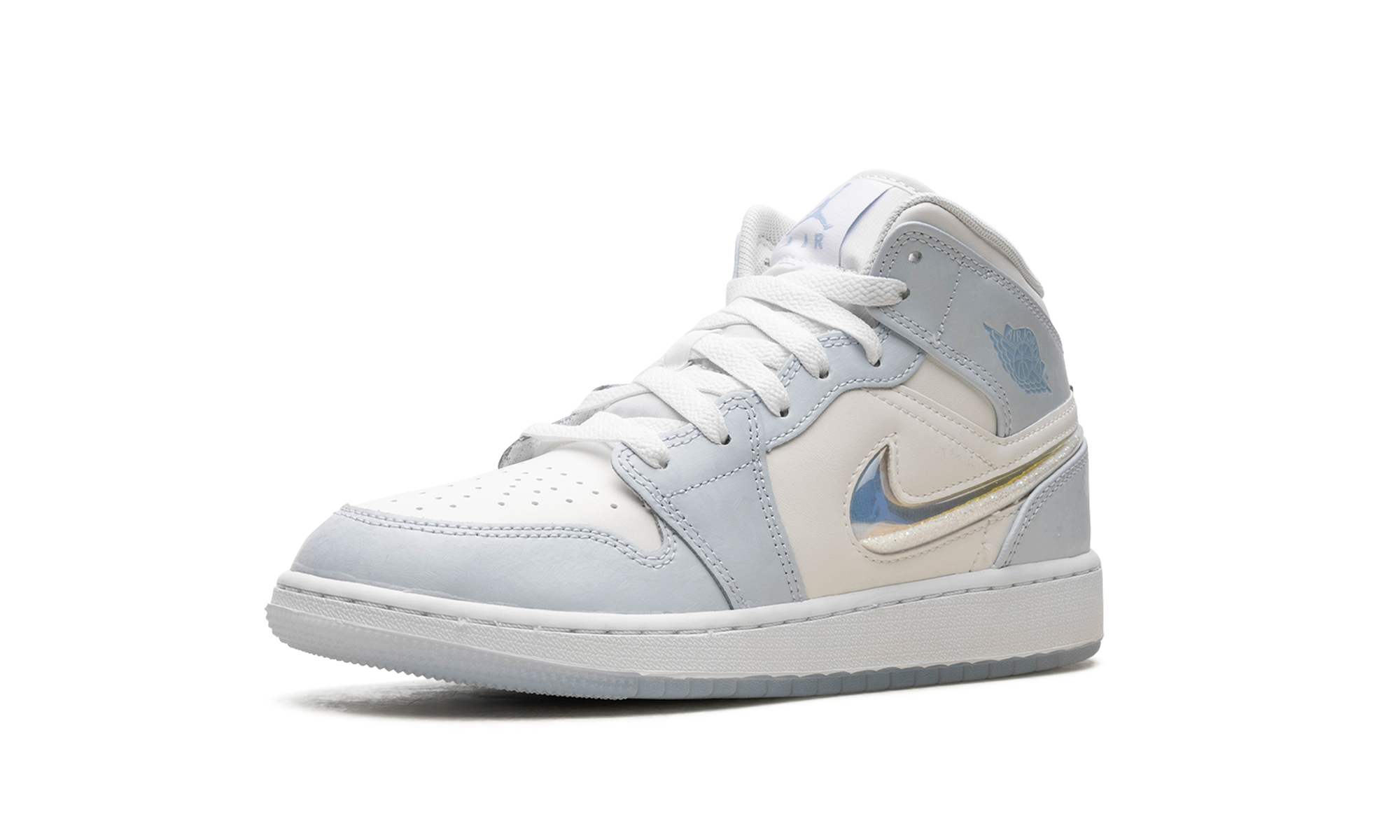 AIR JORDAN 1 MID SE GS "GLITTER SWOOSH" FQ9117 400