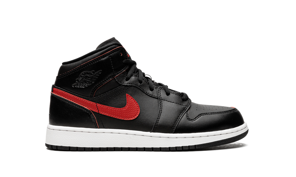 Air Jordan 1 Mid GS "Black / Gym Red" 554725 009