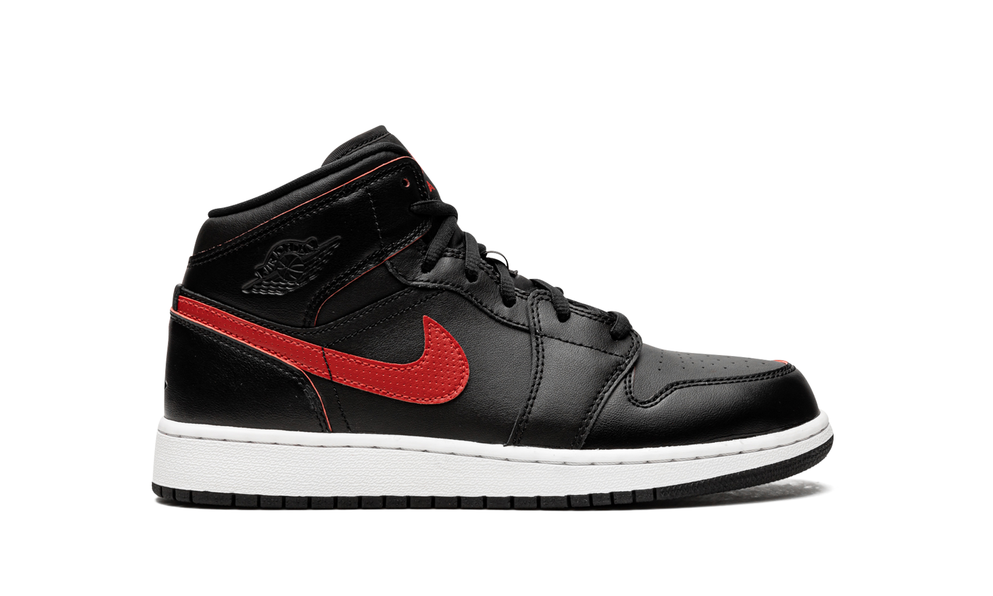 Air Jordan 1 Mid GS "Black / Gym Red" 554725 009