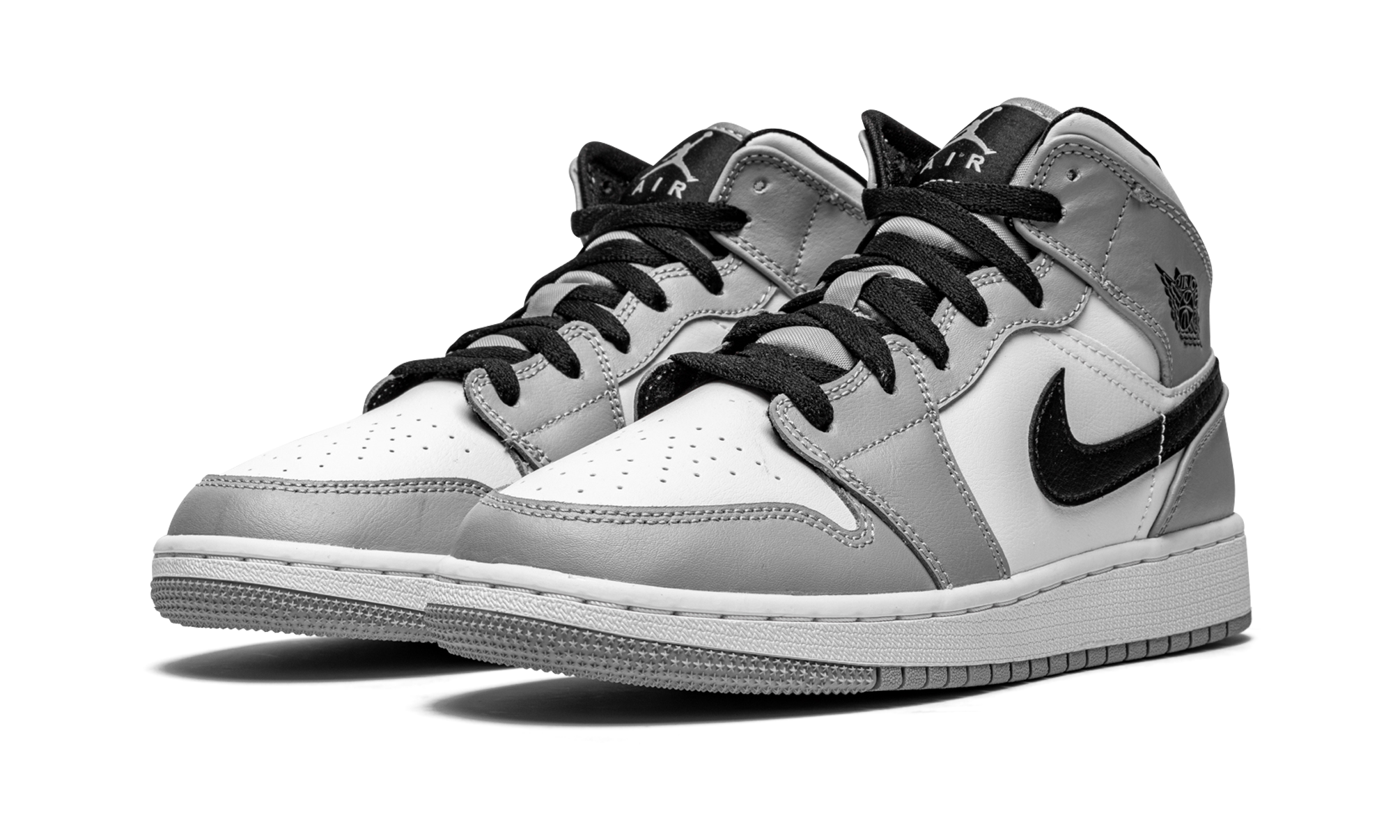 Air Jordan 1 Mid GS "Light Smoke Grey" 554725 092