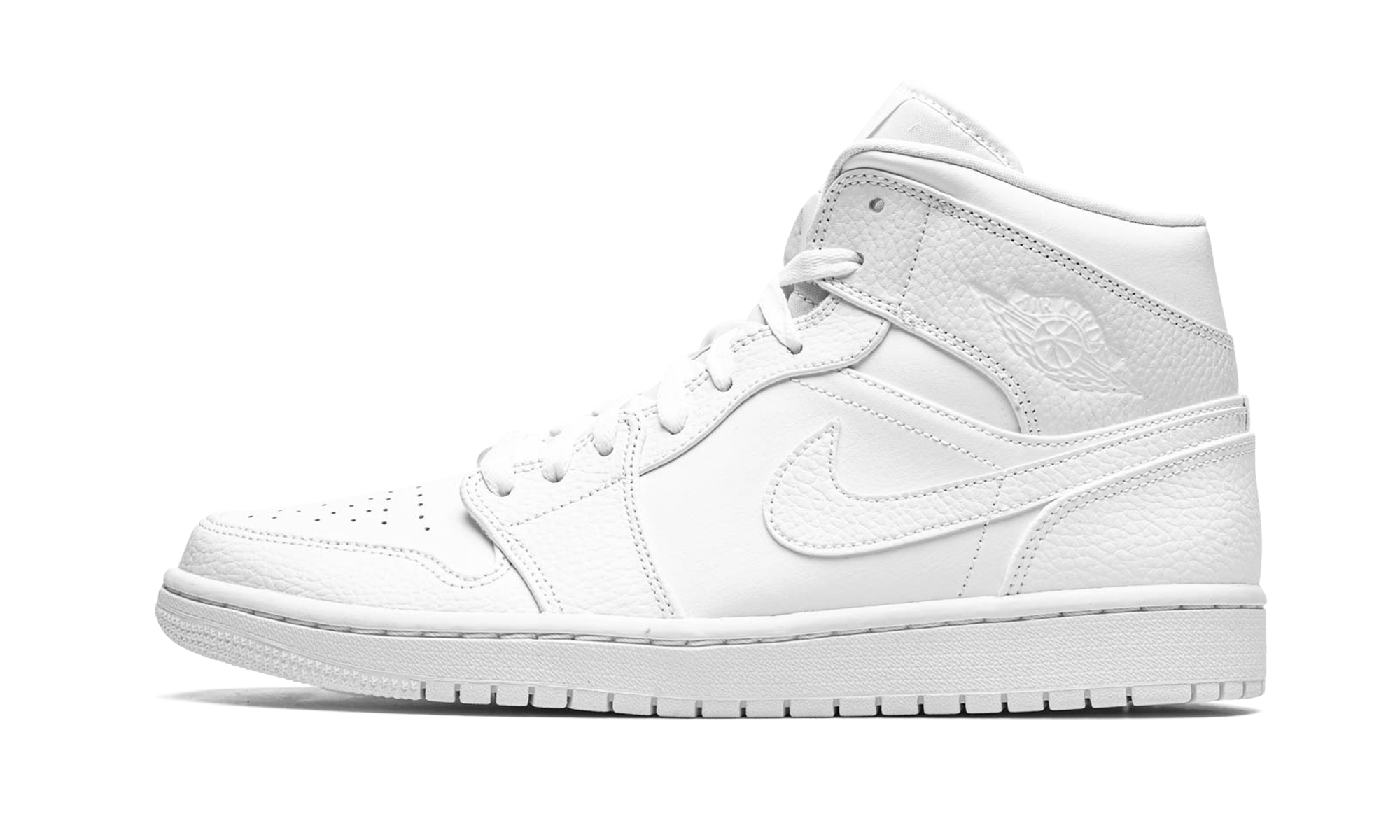 Air Jordan 1 Mid "Triple White" 554724 130