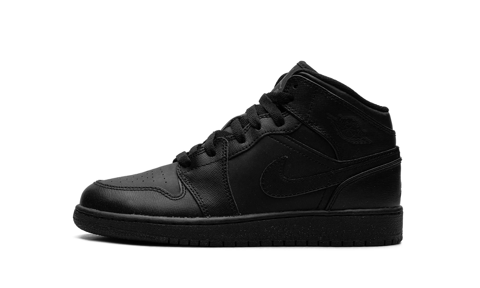 Air Jordan 1 Mid GS "Triple Black" 554725 010