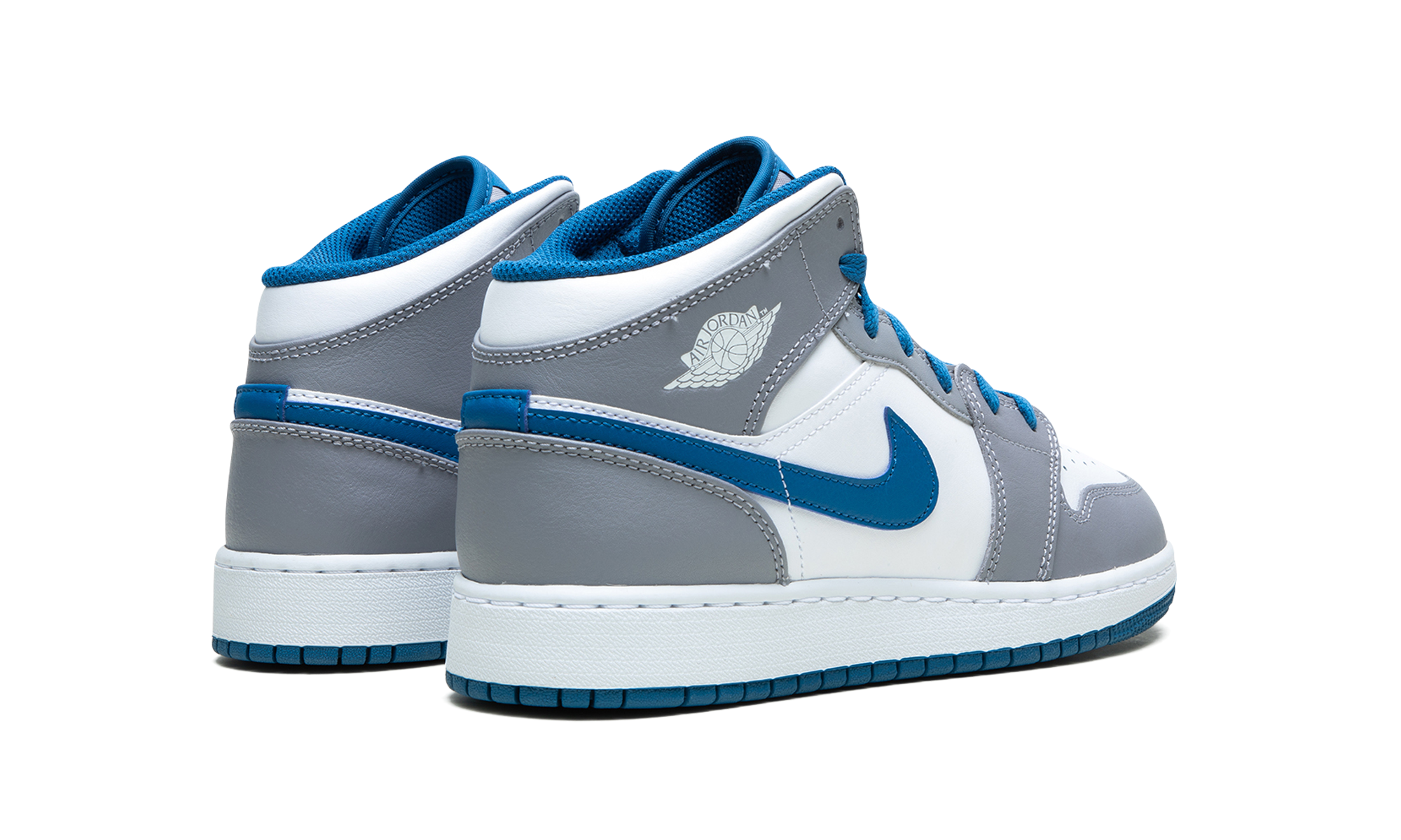 Air Jordan 1 Mid GS "Cement / True Blue" DQ8423 014