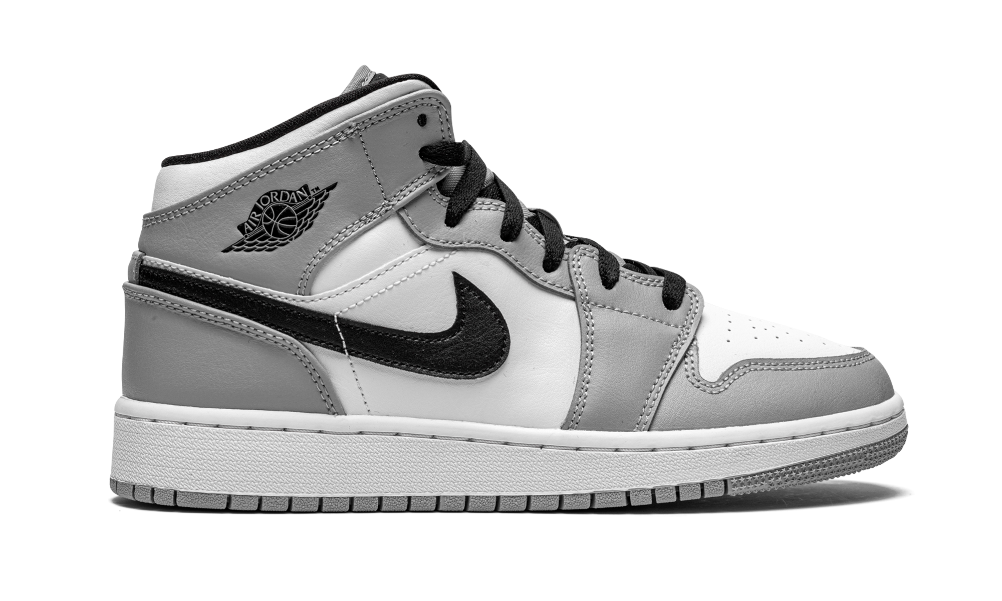 Air Jordan 1 Mid GS "Light Smoke Grey" 554725 092
