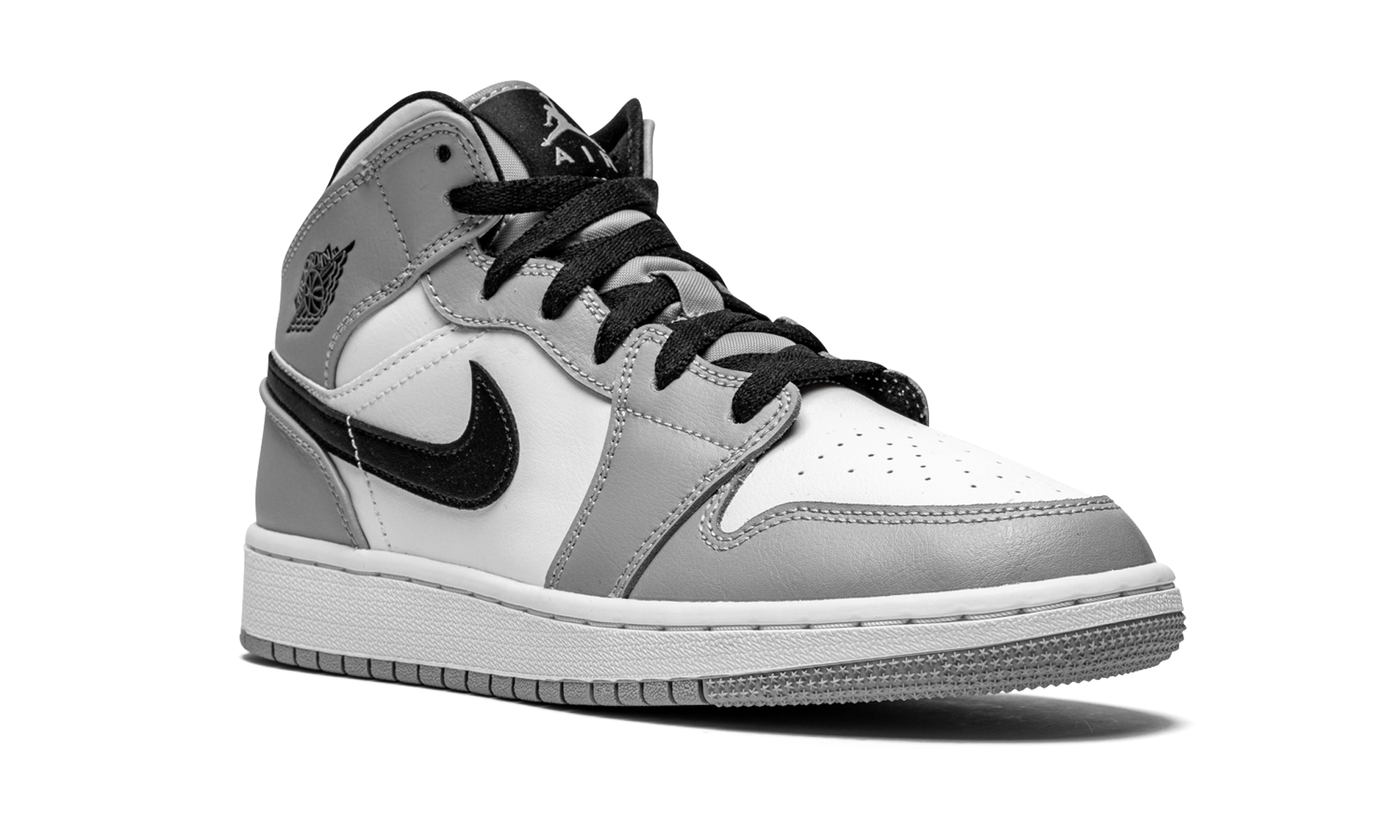 Air Jordan 1 Mid GS "Light Smoke Grey" 554725 092