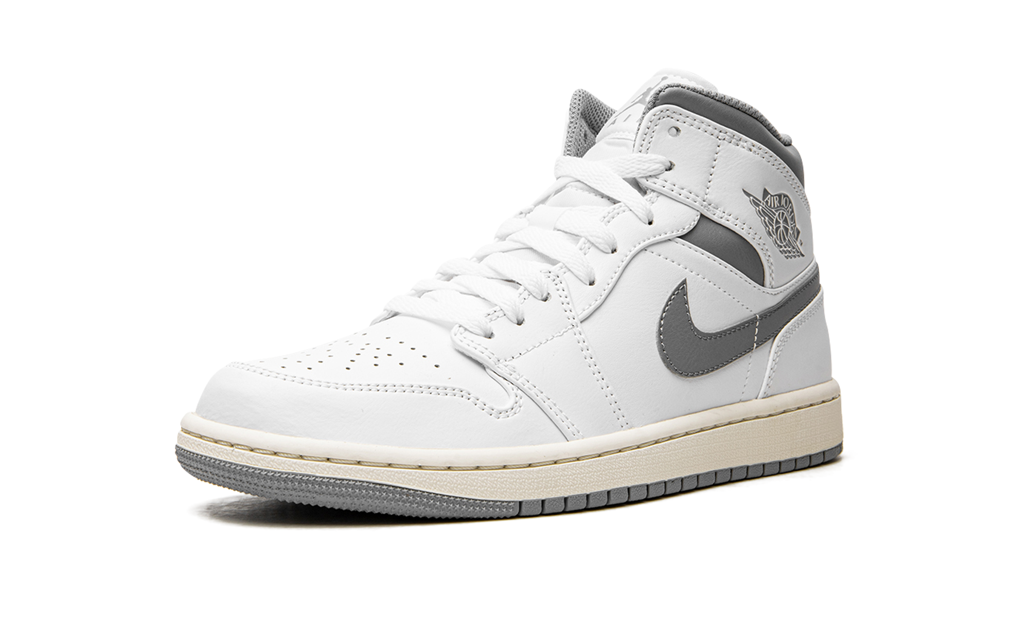 Air Jordan 1 Mid "White / Stealth Grey" 554724 135