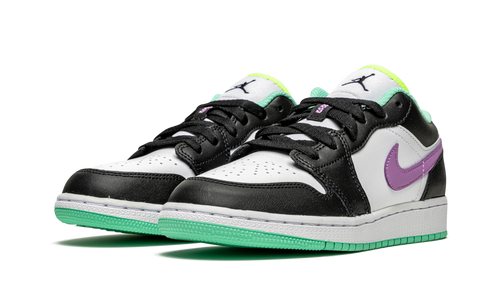 Air Jordan 1 Low GS "Black / Violet Shock / Green Glow" 553560 151