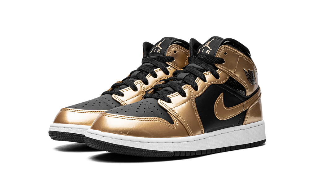 Air Jordan 1 Mid SE GS "Metallic Gold Black" DR6967 071
