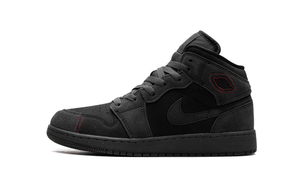 Air Jordan 1 Mid GS "BLACK SUEDE" FQ7742 001