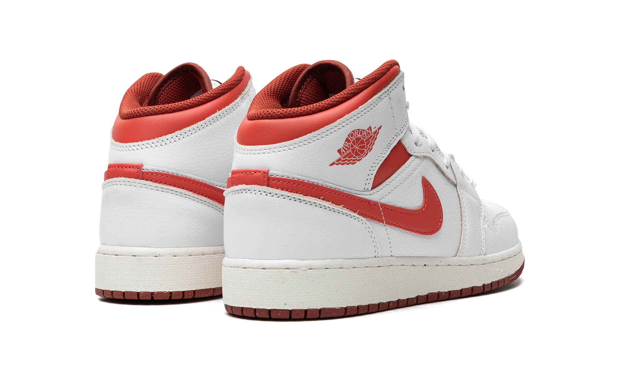 AIR JORDAN 1 MID SE GS "WHITE DUNE RED" FJ3464 160