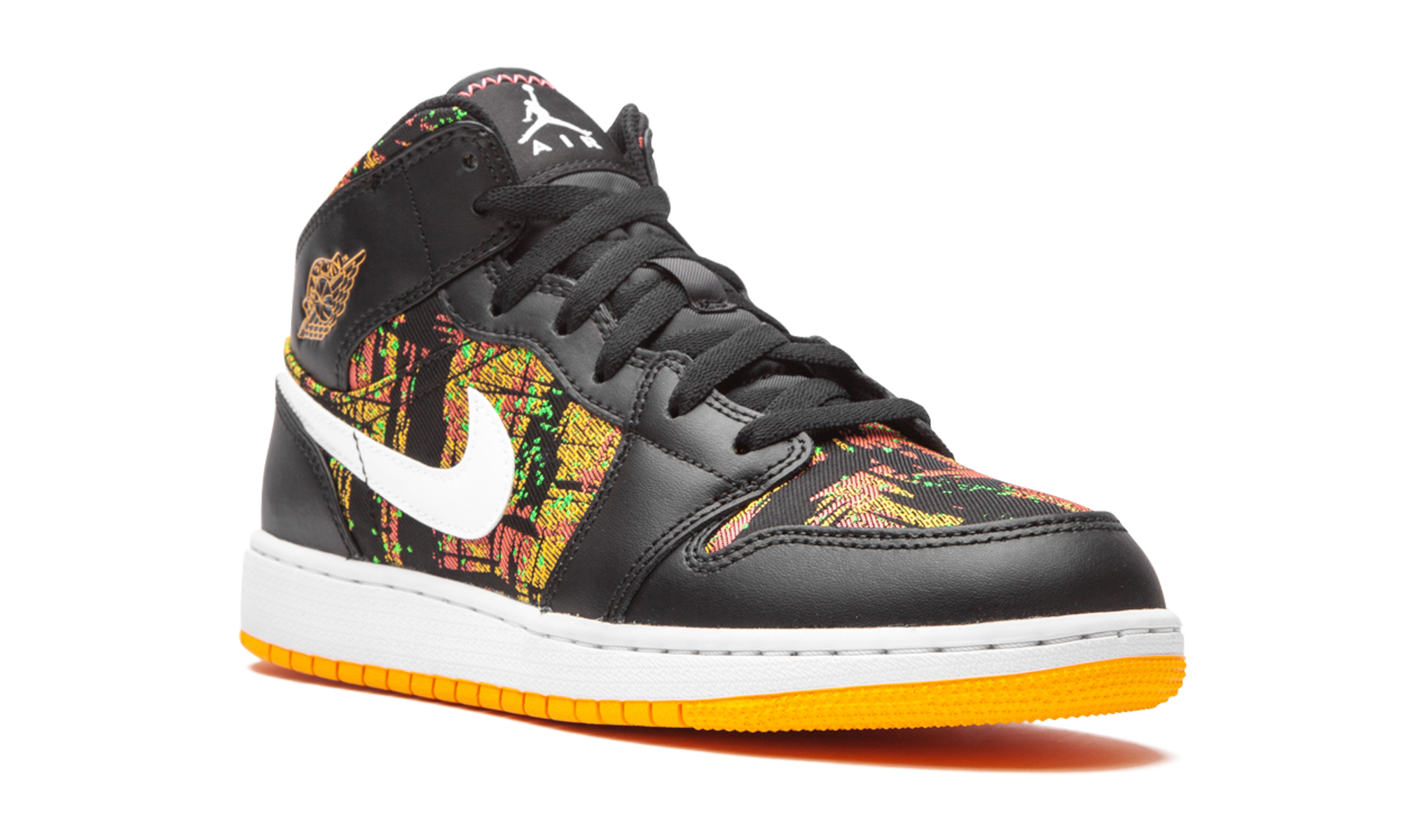Air Jordan 1 Mid GS "Black / Laser Orange" 555112 003