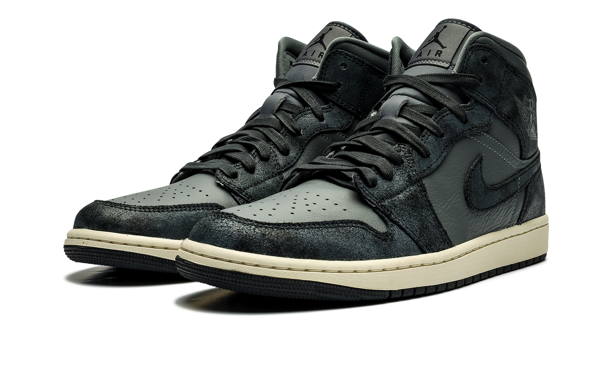 AIR JORDAN 1 MID WMNS "DISTRESSED SMOKE GREY" FJ3448 001