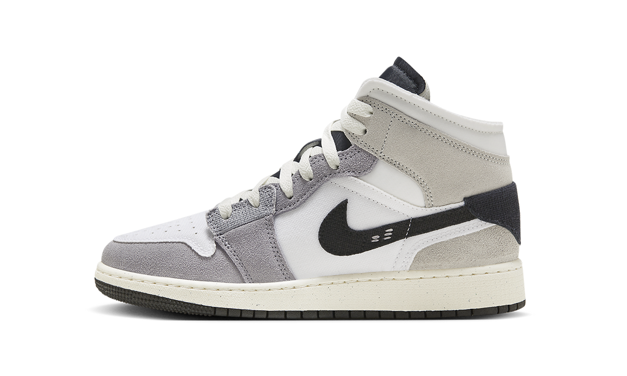 Air Jordan 1 Mid SE Craft GS "Cement Grey" FD9091 002