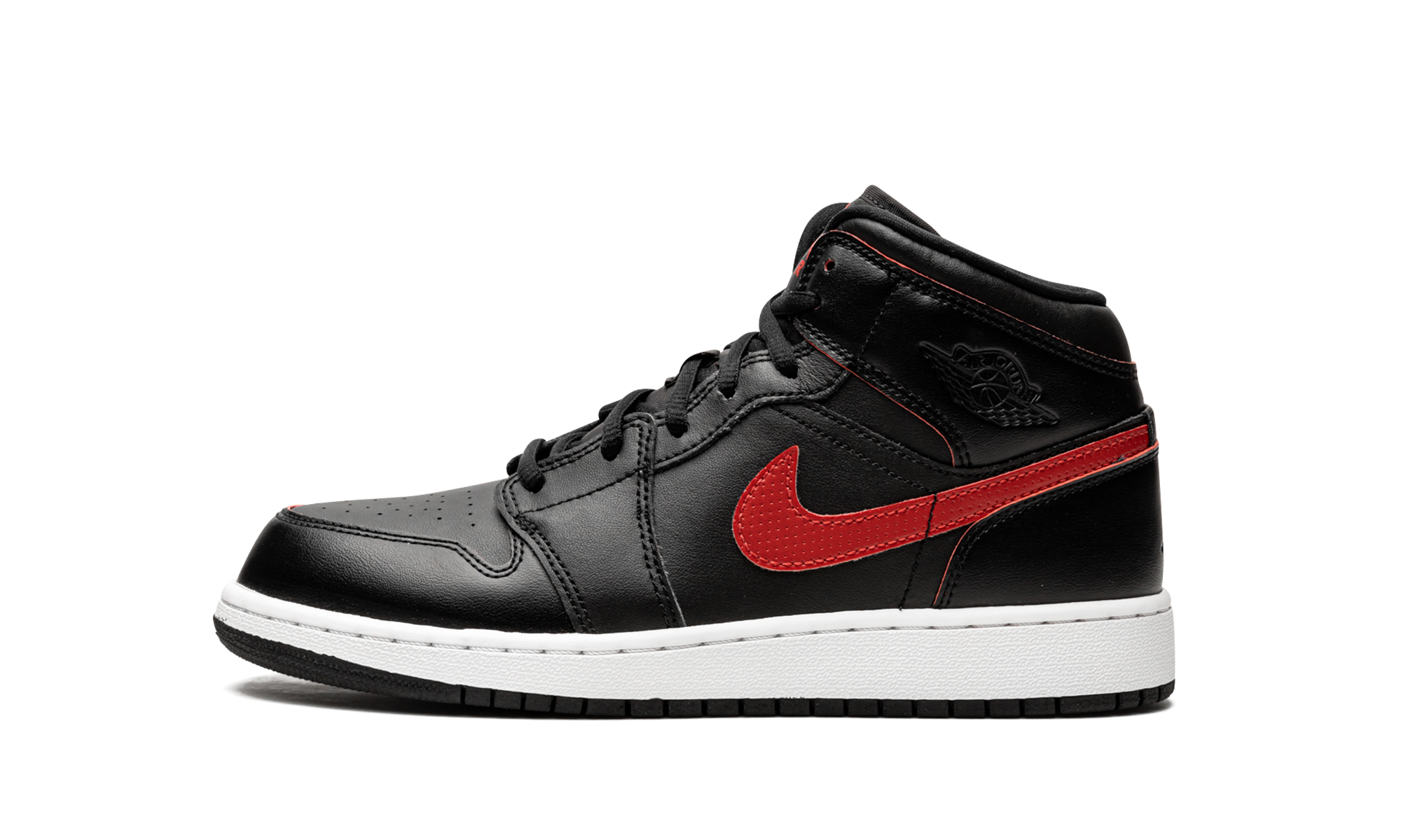 Air Jordan 1 Mid GS "Black / Gym Red" 554725 009